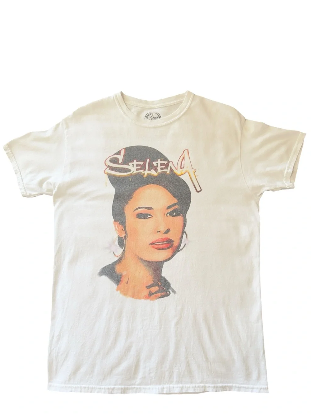 Selena Graphic Crewneck Tee - White - Picture 1 of 4